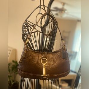 Coach chocolate brow small pebbles leather purse